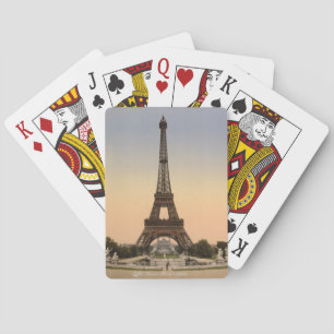 Baraja De Cartas Tarjetas de París vintage, Torre Eiffel Francia c1
