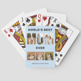 Baraja De Cartas Tarjetas de Poker Azules Personalizadas de 'Mejor 