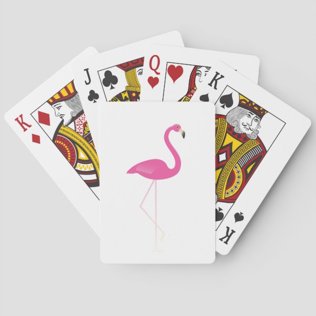 Baraja De Cartas Tarjetas de Póker Flamingo Rosadas (Reverso)