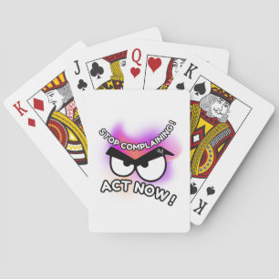 Baraja De Cartas Tarjetas de póquer : Act Now (blanco)