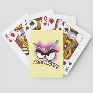 Baraja De Cartas Tarjetas de póquer : Actúa ahora (amarillo)