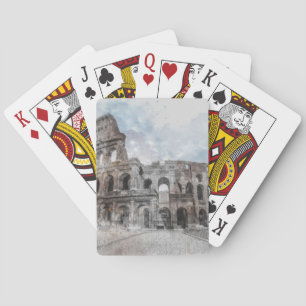 Baraja De Cartas Tarjetas de póquer color agua - Roma artística
