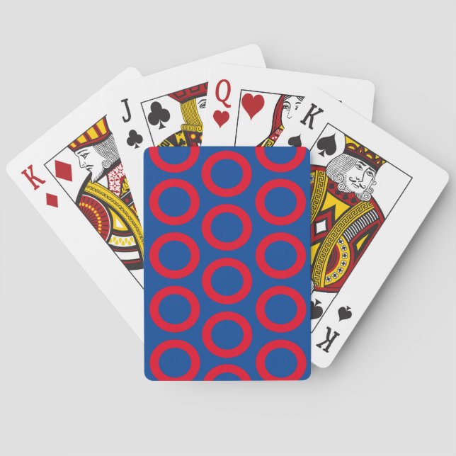 Baraja De Cartas Tarjetas de póquer con diseño de donut de Fishman  (Reverso)