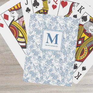 Baraja De Cartas Tarjetas de póquer con monograma de toile francés 