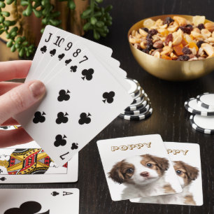 Baraja De Cartas Tarjetas de póquer con nombre y foto de perro pers