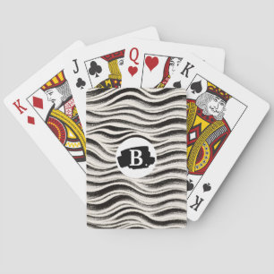 Baraja De Cartas Tarjetas de póquer de banda de cebra de personaliz