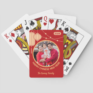 Baraja De Cartas Tarjetas de póquer de fotos de linternas del Año N
