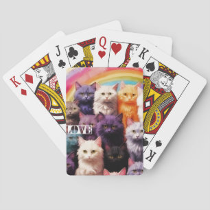 Baraja De Cartas Tarjetas de póquer de gato lindas y artísticas