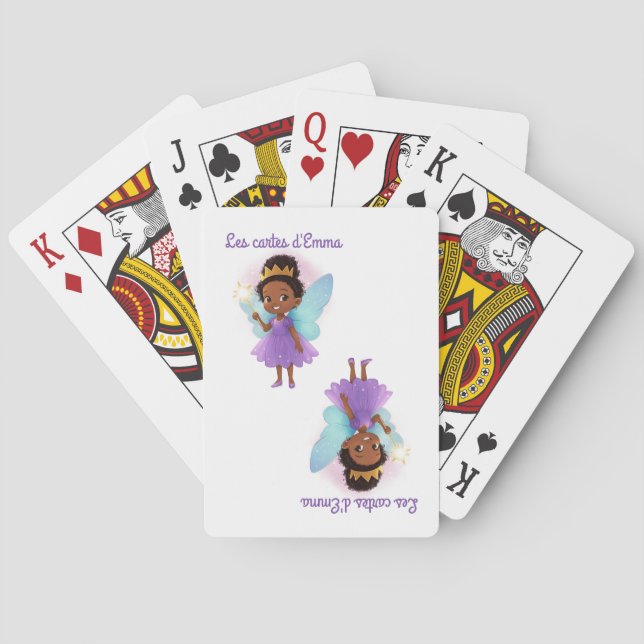 Baraja De Cartas Tarjetas de póquer de hadas africanas personalizad (Reverso)