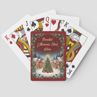 Baraja De Cartas Tarjetas de póquer de la aldea invernal acogedora