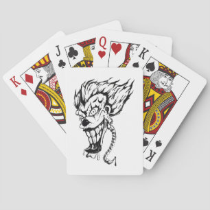 Baraja De Cartas Tarjetas de póquer de payaso malvado