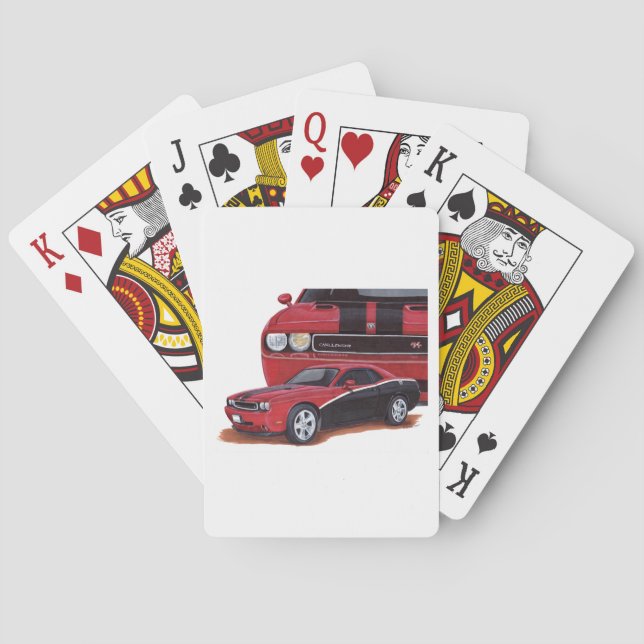 Baraja De Cartas Tarjetas de póquer Dodge Challenger (Reverso)