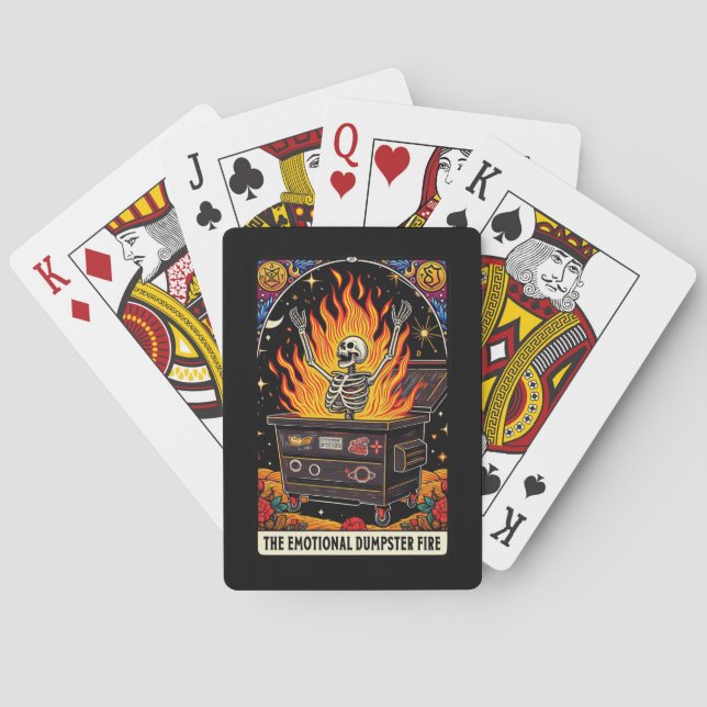 Baraja De Cartas Tarjetas de póquer Emoster Dumpster Fire Tarot (Reverso)