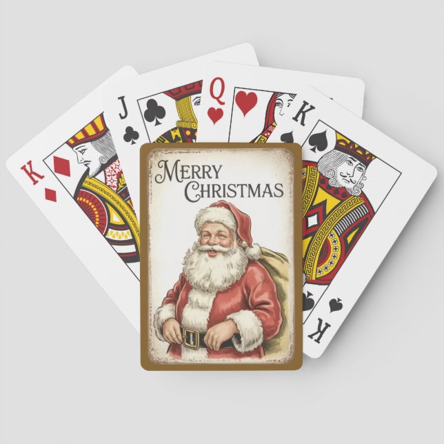 Baraja De Cartas Tarjetas de póquer Feliz Navidad (Reverso)
