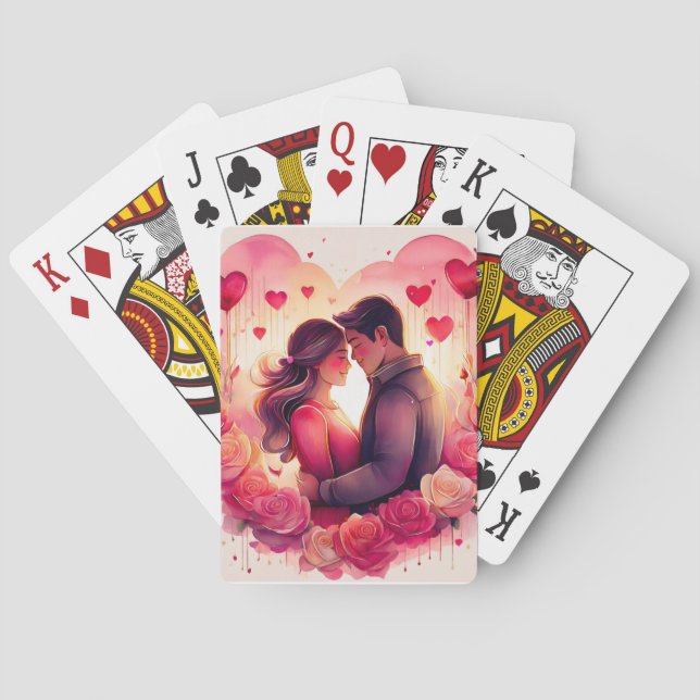 Baraja De Cartas Tarjetas de póquer Romantic Hearts (Reverso)
