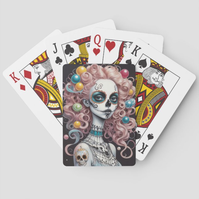 Baraja De Cartas Tarjetas de póquer Sugar Skull (Reverso)