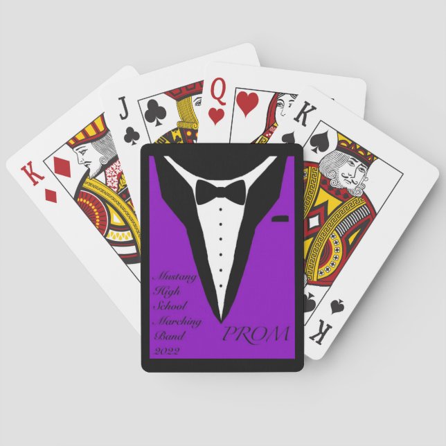 Baraja De Cartas Tarjetas de prom (púrpura) (Reverso)