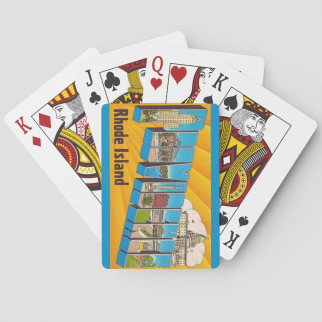 Baraja De Cartas Tarjetas de Providence RI (Reverso)