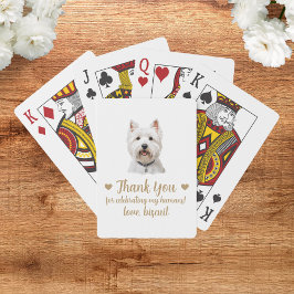 Baraja De Cartas Tarjetas de regalo de boda de perro