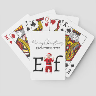 Baraja De Cartas Tarjetas de regalo de Navidad del pequeño elfo