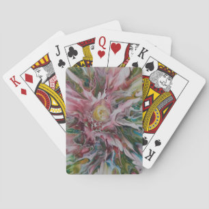 Baraja De Cartas Tarjetas de reproducción abstractas de flores