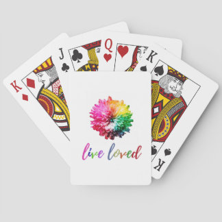 Baraja De Cartas Tarjetas de reproducción amadas en vivo