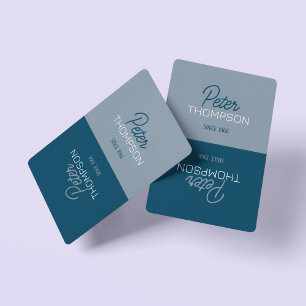 Baraja De Cartas Tarjetas de reproducción azul de 2 tonos con tarje