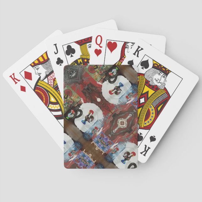 Baraja De Cartas Tarjetas de reproducción azul de azulejo de Portug (Reverso)