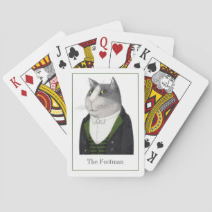Baraja De Cartas Tarjetas de reproducción CAT FOOTMAN + texto