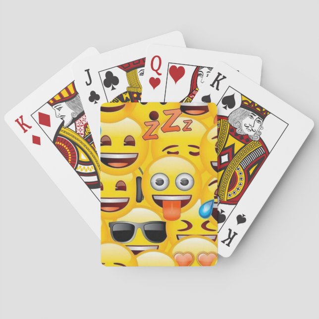 Baraja De Cartas Tarjetas de reproducción clásicas de Emoji (Reverso)