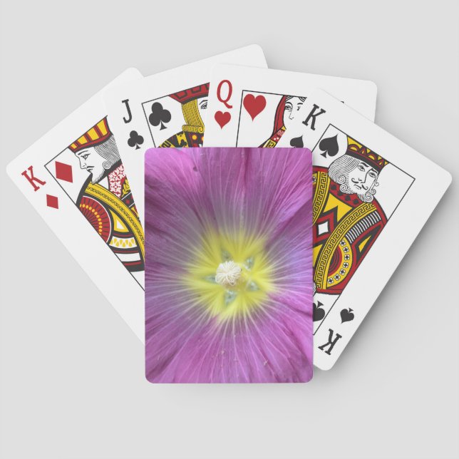 Baraja De Cartas Tarjetas de reproducción clásicas de foto de flor  (Reverso)