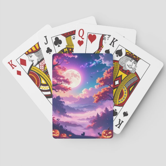 Baraja De Cartas Tarjetas de reproducción clásicas de Halloween (Reverso)