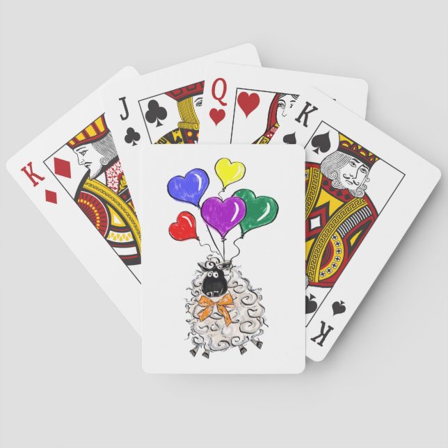 Baraja De Cartas Tarjetas de reproducción clásicas de oveja arcoiri (Reverso)