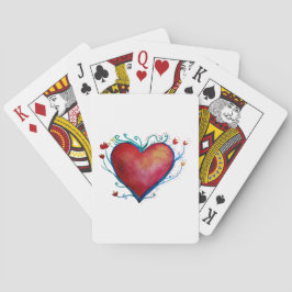Baraja De Cartas Tarjetas de reproducción clásicas del corazón