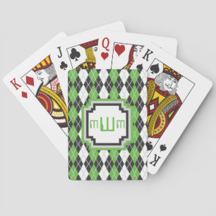 Baraja De Cartas Tarjetas de reproducción clásicas Retro Argyle
