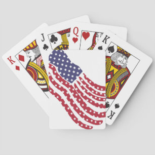 Baraja De Cartas Tarjetas de reproducción con bandera azul blanca r