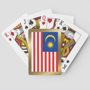Baraja De Cartas Tarjetas de reproducción con bandera de Malasia