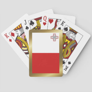 Baraja De Cartas Tarjetas de reproducción con bandera de Malta