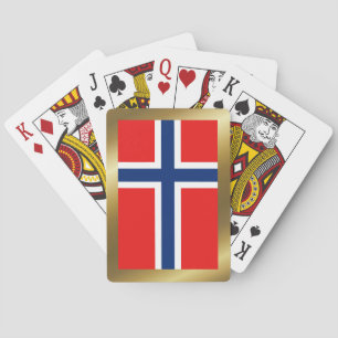 Baraja De Cartas Tarjetas de reproducción con bandera de Noruega
