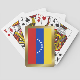 Baraja De Cartas Tarjetas de reproducción con bandera de Venezuela