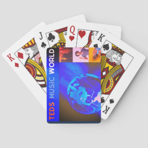 Baraja De Cartas Tarjetas de reproducción con el logotipo Blue Glob