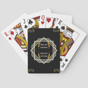 Baraja De Cartas Tarjetas de reproducción con la firma Micah Shawn