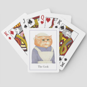 Baraja De Cartas Tarjetas de reproducción COOK CAT + texto