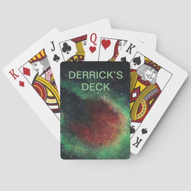 Baraja De Cartas Tarjetas de reproducción cósmica (Reverso)