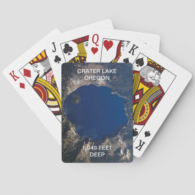 Baraja De Cartas Tarjetas de reproducción Crater Lake (Reverso)