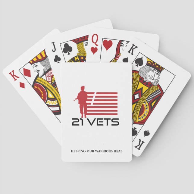 Baraja De Cartas Tarjetas de reproducción de 21 Vets (Reverso)