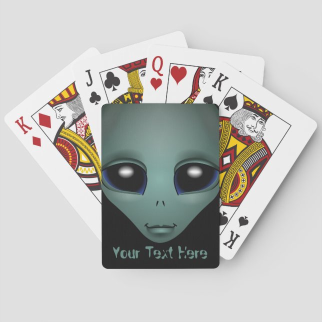Baraja De Cartas Tarjetas de reproducción de Alien personalizadas (Reverso)