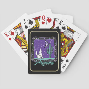 Baraja De Cartas Tarjetas de reproducción de Arizona Howling Coyote