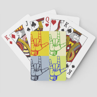 Baraja De Cartas Tarjetas de reproducción de arte pop ASL