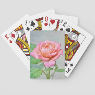 Baraja De Cartas Tarjetas de reproducción de arte rosa rosado de bo